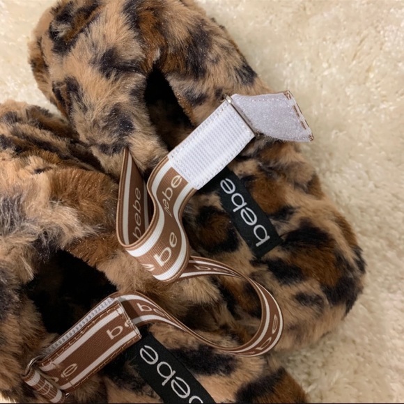 NWT BEBE JEANNA LEOPARD SLIPPER SLIDES - Picture 9 of 13